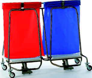 Chariots supports sacs à linge sale ou à déchets - Villard Médical